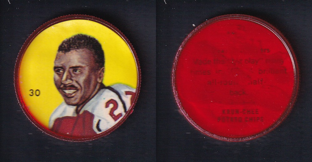 1963 CFL NALLEY'S FOOTBALL COIN #30 E. WHITE photo 1963 CFL NALLEY'S FOOTBALL COIN #30 E. WHITE photo