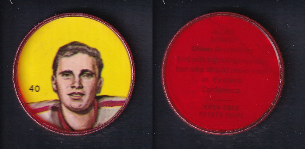1963 CFL NALLEY'S FOOTBALL COIN #40 A. SCHAU photo 1963 CFL NALLEY'S FOOTBALL COIN #40 A. SCHAU photo