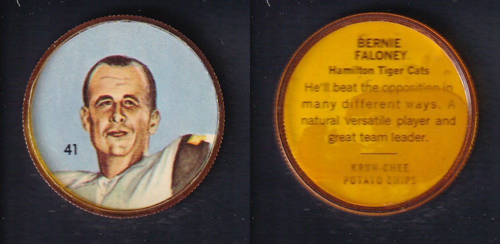 1963 CFL NALLEY'S FOOTBALL COIN #41 B. FALONEY photo 1963 CFL NALLEY'S FOOTBALL COIN #41 B. FALONEY photo