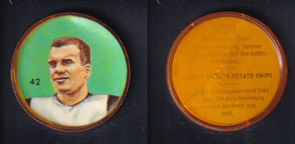 1963 CFL NALLEY'S FOOTBALL COIN #42 B. KUNTZ photo 1963 CFL NALLEY'S FOOTBALL COIN #42 B. KUNTZ photo