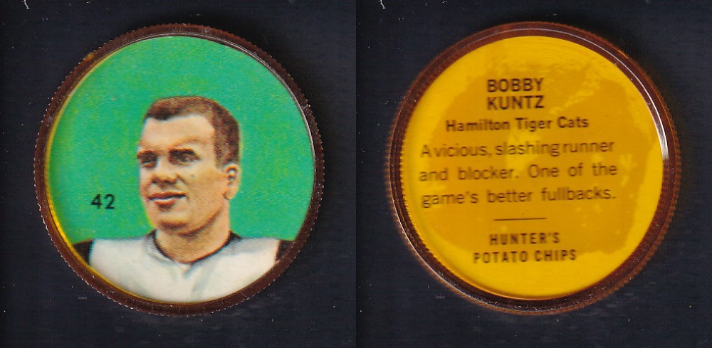 1963 CFL NALLEY'S FOOTBALL COIN #42 B. KUNTZ photo 1963 CFL NALLEY'S FOOTBALL COIN #42 B. KUNTZ photo