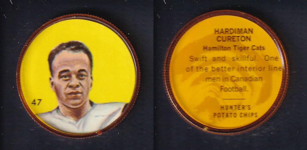 1963 CFL NALLEY'S FOOTBALL COIN #47 H. CURETON photo 1963 CFL NALLEY'S FOOTBALL COIN #47 H. CURETON photo