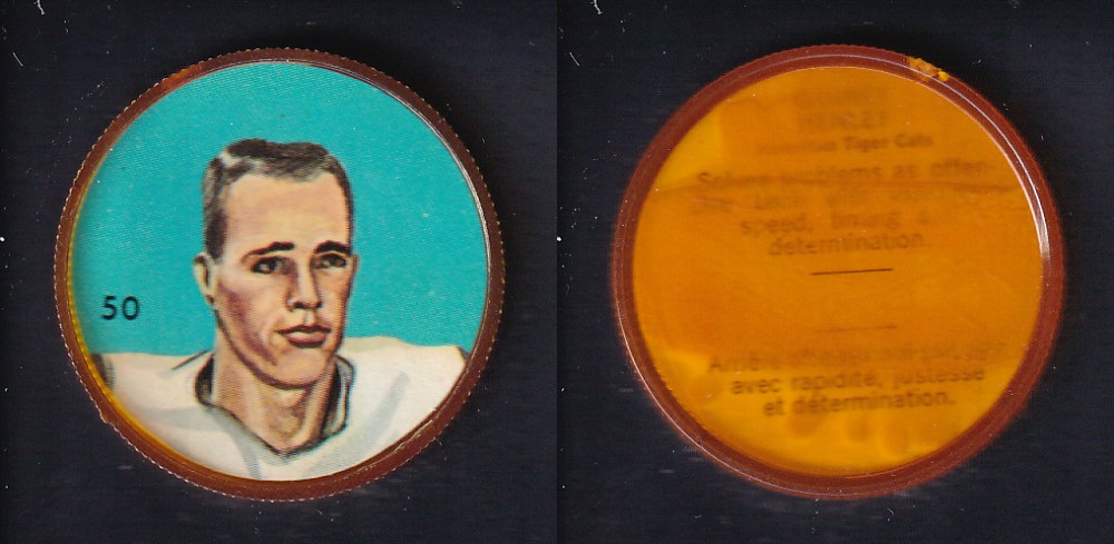 1963 CFL NALLEY'S FOOTBALL COIN #50 G. HENLEY photo 1963 CFL NALLEY'S FOOTBALL COIN #50 G. HENLEY photo