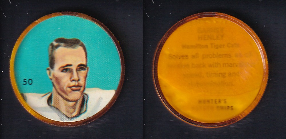 1963 CFL NALLEY'S FOOTBALL COIN #50 G. HENLEY photo 1963 CFL NALLEY'S FOOTBALL COIN #50 G. HENLEY photo