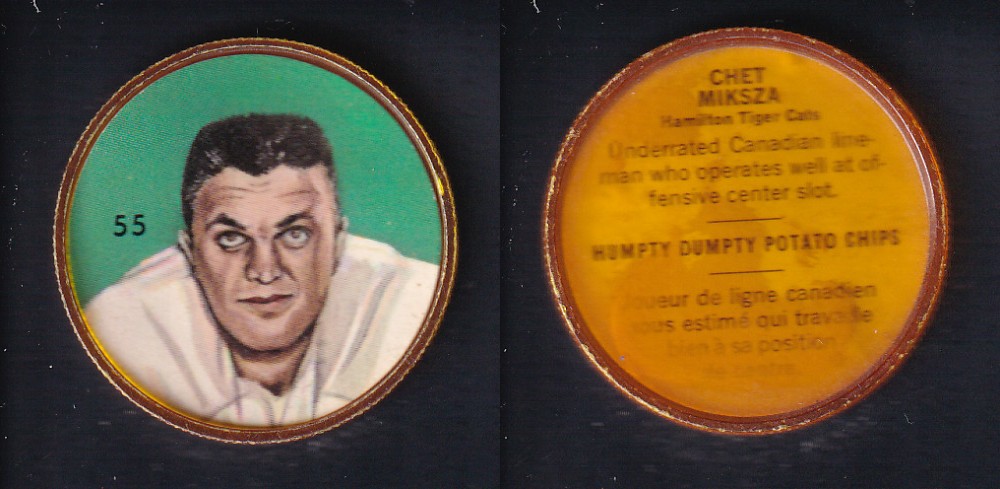 1963 CFL NALLEY'S FOOTBALL COIN #55 C. MIKSZA photo 1963 CFL NALLEY'S FOOTBALL COIN #55 C. MIKSZA photo