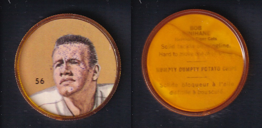 1963 CFL NALLEY'S FOOTBALL COIN #56 B. MINIHANE photo 1963 CFL NALLEY'S FOOTBALL COIN #56 B. MINIHANE photo