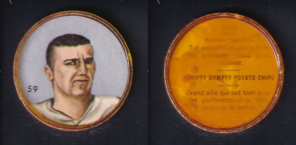 1963 CFL NALLEY'S FOOTBALL COIN #59 D. VITI photo 1963 CFL NALLEY'S FOOTBALL COIN #59 D. VITI photo