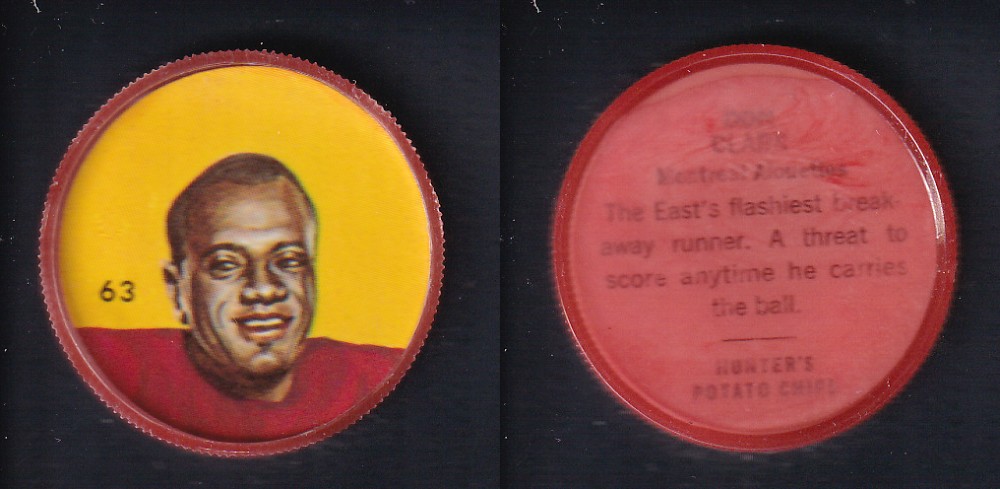 1963 CFL NALLEY'S FOOTBALL COIN #63 D. CLARK photo 1963 CFL NALLEY'S FOOTBALL COIN #63 D. CLARK photo