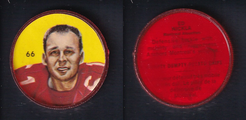 1963 CFL NALLEY'S FOOTBALL COIN #66 E. NICKLA photo 1963 CFL NALLEY'S FOOTBALL COIN #66 E. NICKLA photo