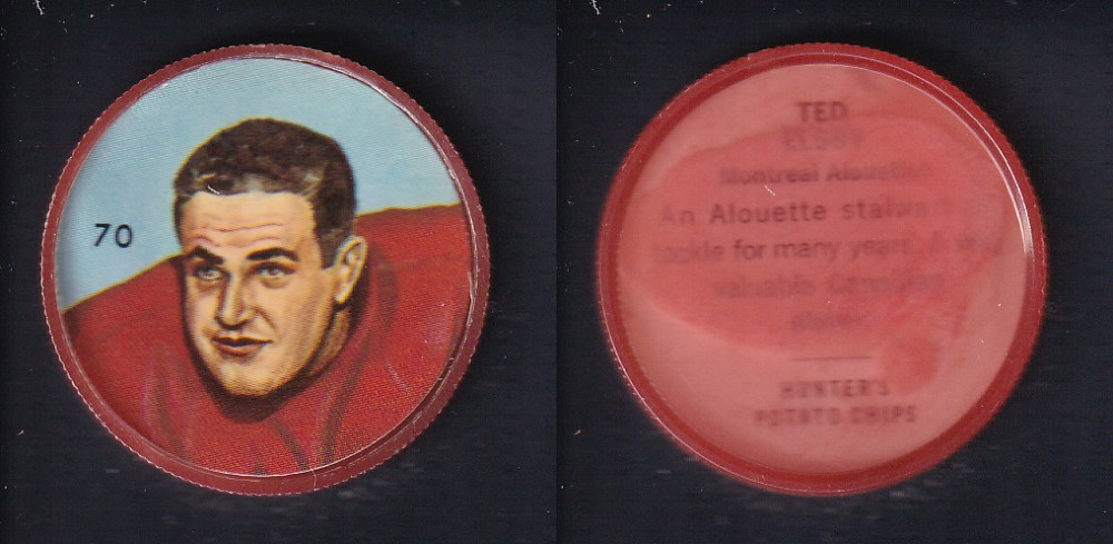 1963 CFL NALLEY'S FOOTBALL COIN #70 T. ELSBY photo 1963 CFL NALLEY'S FOOTBALL COIN #70 T. ELSBY photo