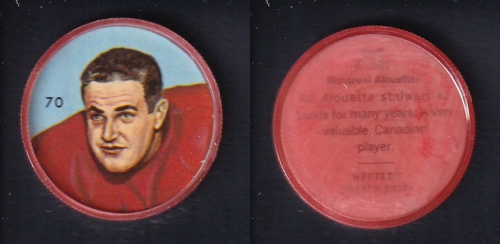 1963 CFL NALLEY'S FOOTBALL COIN #70 T. ELSBY photo 1963 CFL NALLEY'S FOOTBALL COIN #70 T. ELSBY photo