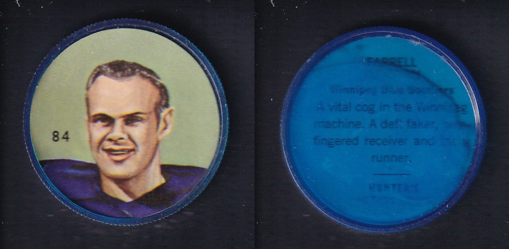 1963 CFL NALLEY'S FOOTBALL COIN #84 F. FUNSTON photo 1963 CFL NALLEY'S FOOTBALL COIN #84 F. FUNSTON photo
