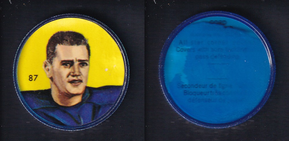 1963 CFL NALLEY'S FOOTBALL COIN #87 G. ROWLAND photo 1963 CFL NALLEY'S FOOTBALL COIN #87 G. ROWLAND photo