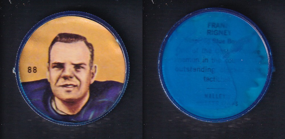 1963 CFL NALLEY'S FOOTBALL COIN #88 F. RIGNEY photo 1963 CFL NALLEY'S FOOTBALL COIN #88 F. RIGNEY photo