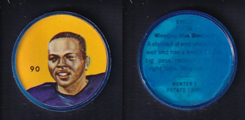 1963 CFL NALLEY'S FOOTBALL COIN #90 E. PITTS photo 1963 CFL NALLEY'S FOOTBALL COIN #90 E. PITTS photo