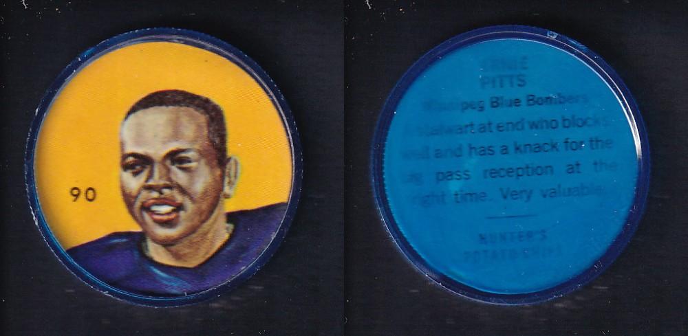 1963 CFL NALLEY'S FOOTBALL COIN #90 E. PITTS photo 1963 CFL NALLEY'S FOOTBALL COIN #90 E. PITTS photo