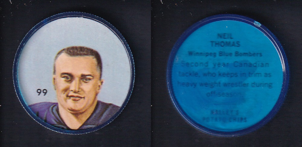 1963 CFL NALLEY'S FOOTBALL COIN #99 N. THOMAS photo 1963 CFL NALLEY'S FOOTBALL COIN #99 N. THOMAS photo