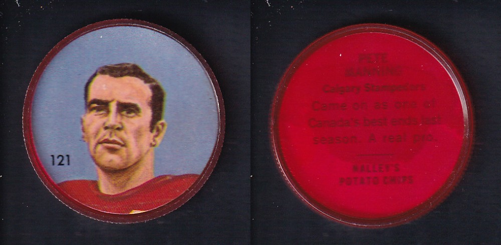 1963 CFL NALLEY'S FOOTBALL COIN #121 P. MANNING photo 1963 CFL NALLEY'S FOOTBALL COIN #121 P. MANNING photo