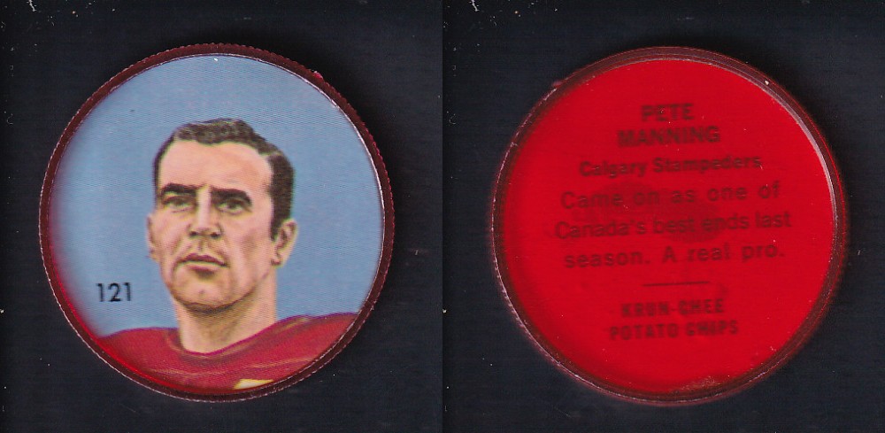 1963 CFL NALLEY'S FOOTBALL COIN #121 P. MANNING photo 1963 CFL NALLEY'S FOOTBALL COIN #121 P. MANNING photo