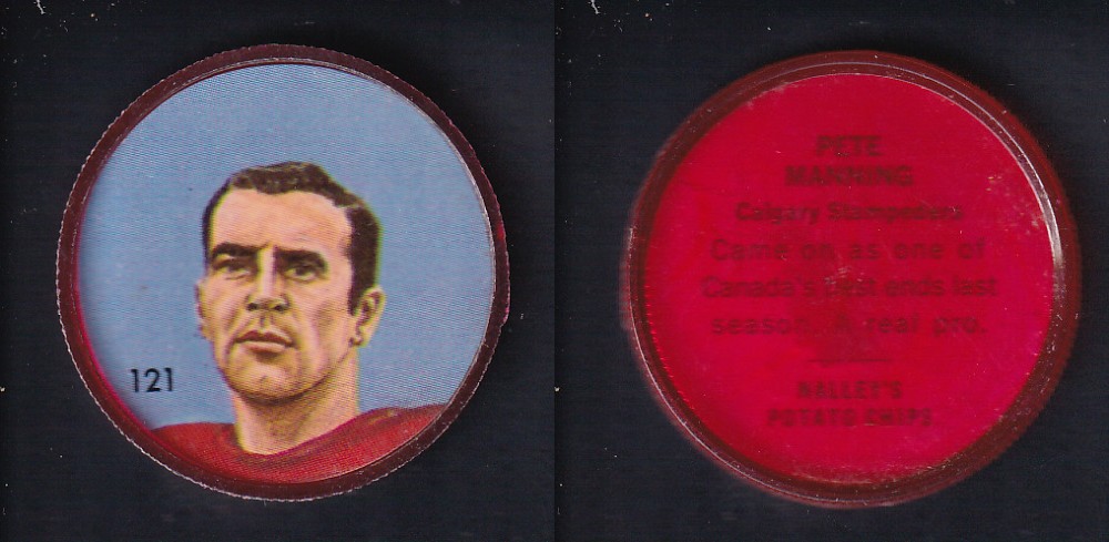 1963 CFL NALLEY'S FOOTBALL COIN #121 P. MANNING photo 1963 CFL NALLEY'S FOOTBALL COIN #121 P. MANNING photo