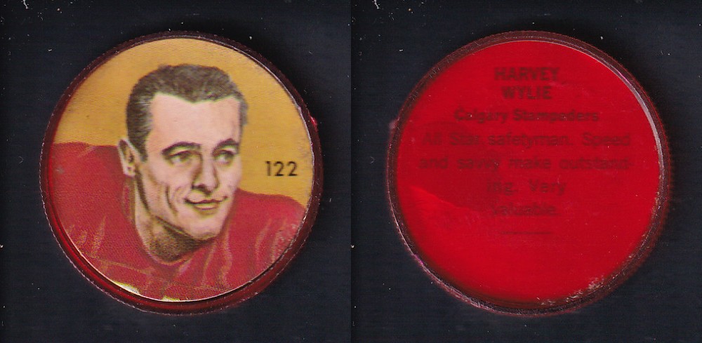 1963 CFL NALLEY'S FOOTBALL COIN #122 H. WYLIE photo 1963 CFL NALLEY'S FOOTBALL COIN #122 H. WYLIE photo