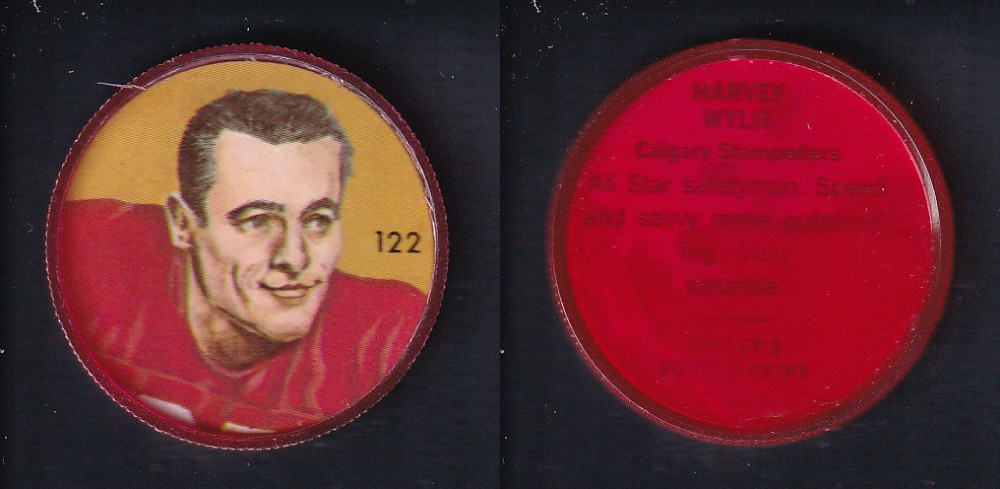 1963 CFL NALLEY'S FOOTBALL COIN #122 H. WYLIE photo 1963 CFL NALLEY'S FOOTBALL COIN #122 H. WYLIE photo