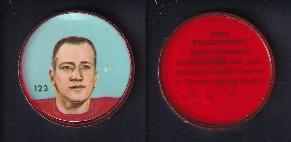 1963 CFL NALLEY'S FOOTBALL COIN #123 T. PAJACZKOWSKI photo 1963 CFL NALLEY'S FOOTBALL COIN #123 T. PAJACZKOWSKI photo