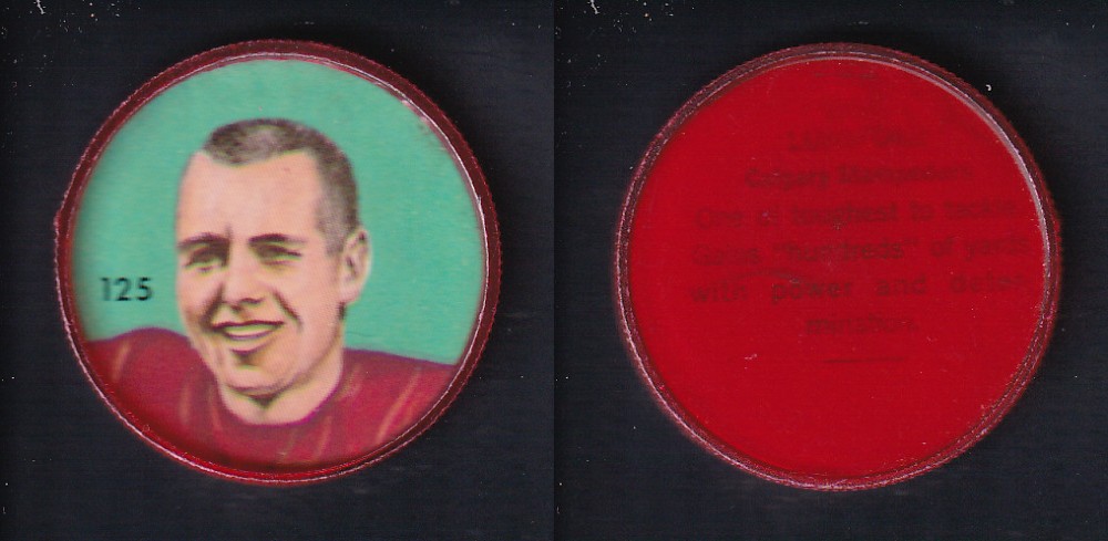 1963 CFL NALLEY'S FOOTBALL COIN #125 E. LUNSFORD photo 1963 CFL NALLEY'S FOOTBALL COIN #125 E. LUNSFORD photo