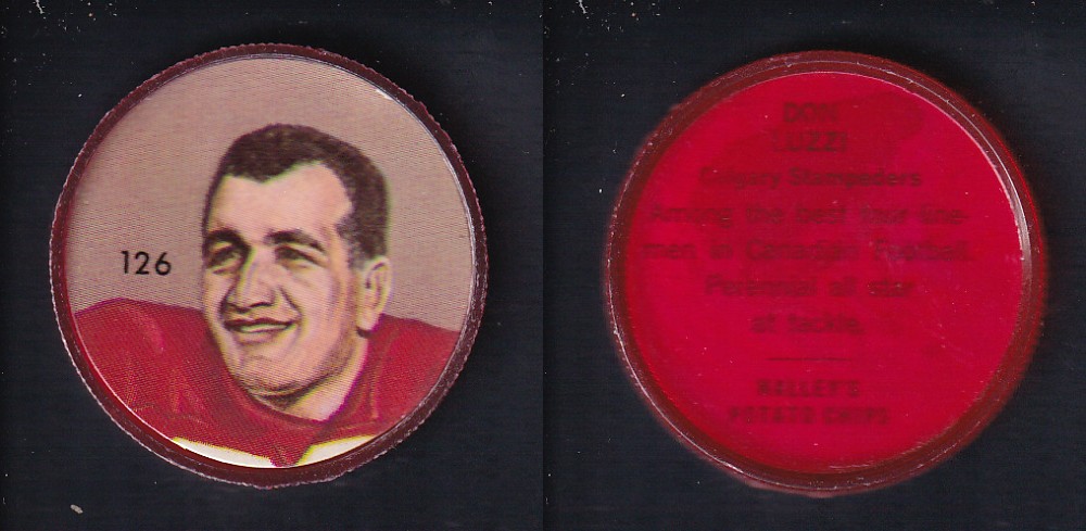 1963 CFL NALLEY'S FOOTBALL COIN #126 D. LUZZI photo 1963 CFL NALLEY'S FOOTBALL COIN #126 D. LUZZI photo