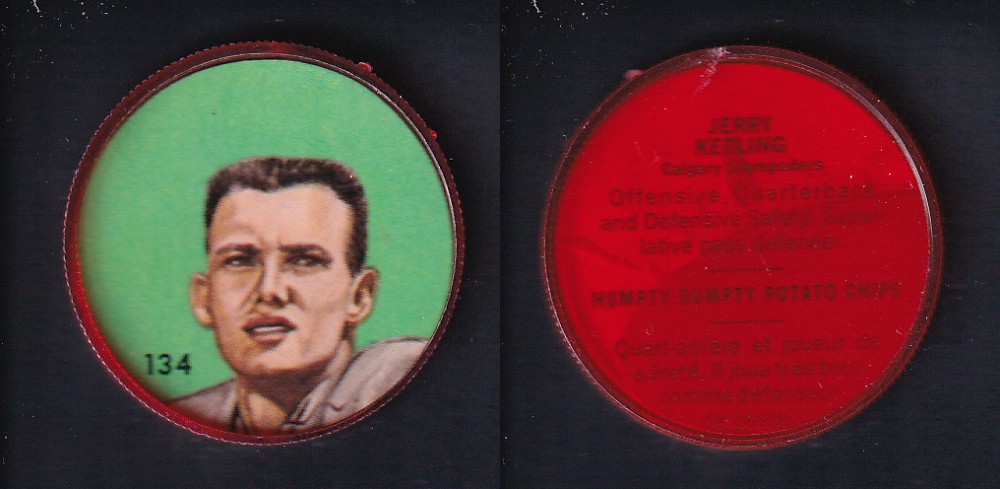 1963 CFL NALLEY'S FOOTBALL COIN #134 J. KEELING photo 1963 CFL NALLEY'S FOOTBALL COIN #134 J. KEELING photo