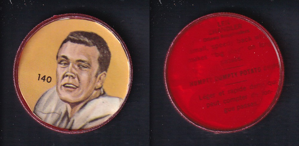 1963 CFL NALLEY'S FOOTBALL COIN #140 J. FURLONG photo 1963 CFL NALLEY'S FOOTBALL COIN #140 J. FURLONG photo