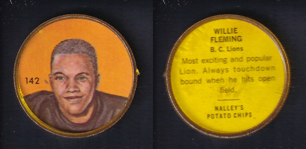 1963 CFL NALLEY'S FOOTBALL COIN #142 W. FLEMING photo 1963 CFL NALLEY'S FOOTBALL COIN #142 W. FLEMING photo
