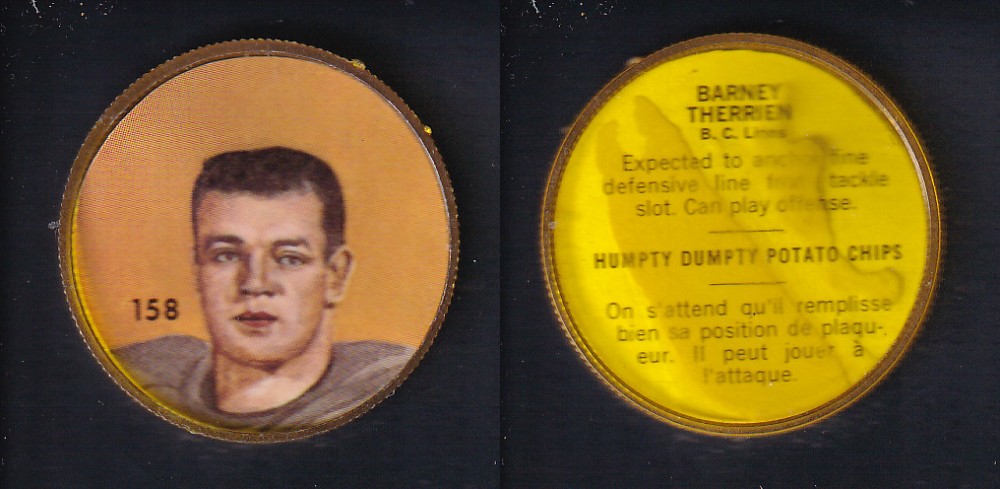 1963 CFL NALLEY'S FOOTBALL COIN #158 B. THERRIEN photo 1963 CFL NALLEY'S FOOTBALL COIN #158 B. THERRIEN photo