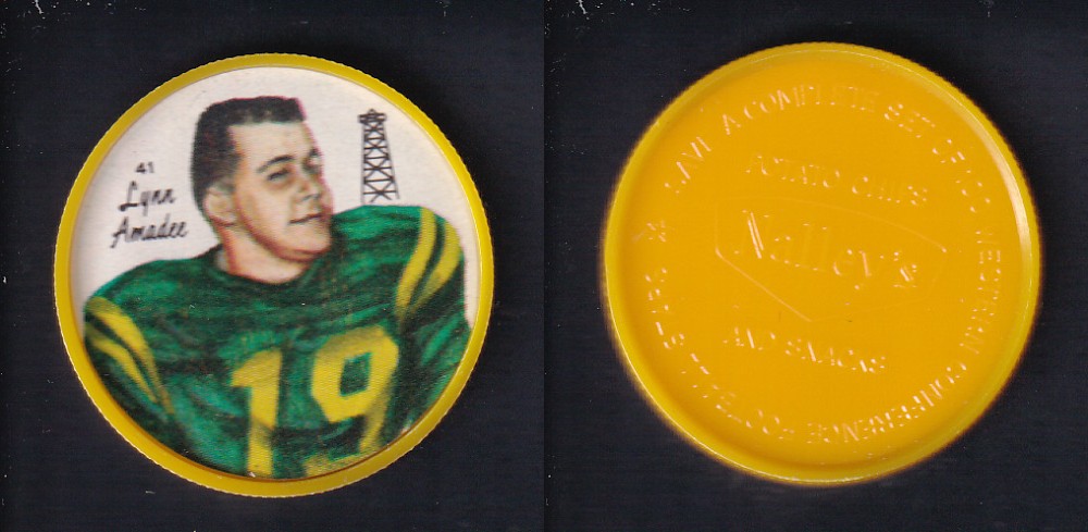 1964 CFL NALLEY'S FOOTBALL COIN #41 L. AMADEE photo 1964 CFL NALLEY'S FOOTBALL COIN #41 L. AMADEE photo