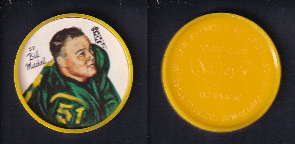 1964 CFL NALLEY'S FOOTBALL COIN #52 B. MITCHELL photo 1964 CFL NALLEY'S FOOTBALL COIN #52 B. MITCHELL photo