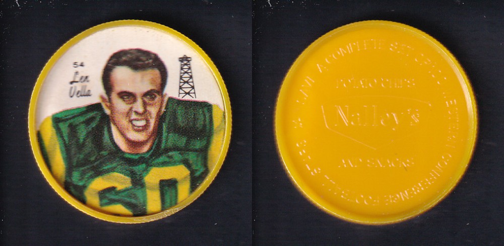 1964 CFL NALLEY'S FOOTBALL COIN #54 L. VELLA photo 1964 CFL NALLEY'S FOOTBALL COIN #54 L. VELLA photo