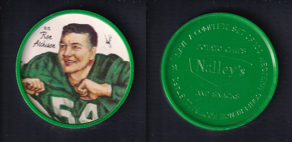 1964 CFL NALLEY'S FOOTBALL COIN #65 R. ATCHISON photo 1964 CFL NALLEY'S FOOTBALL COIN #65 R. ATCHISON photo