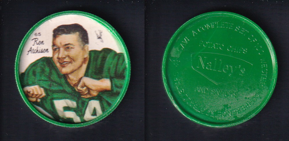 1964 CFL NALLEY'S FOOTBALL COIN #65 R. ATCHISON photo 1964 CFL NALLEY'S FOOTBALL COIN #65 R. ATCHISON photo