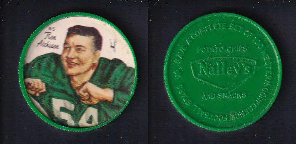 1964 CFL NALLEY'S FOOTBALL COIN #65 R. ATCHISON photo 1964 CFL NALLEY'S FOOTBALL COIN #65 R. ATCHISON photo
