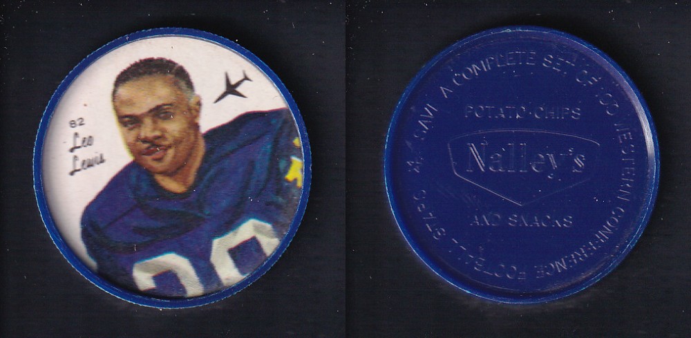 1964 CFL NALLEY'S FOOTBALL COIN #82 L. LEWIS photo 1964 CFL NALLEY'S FOOTBALL COIN #82 L. LEWIS photo