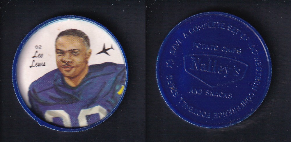 1964 CFL NALLEY'S FOOTBALL COIN #82 L. LEWIS photo 1964 CFL NALLEY'S FOOTBALL COIN #82 L. LEWIS photo