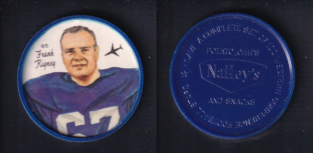 1964 CFL NALLEY'S FOOTBALL COIN #85 F. RIGNEY photo 1964 CFL NALLEY'S FOOTBALL COIN #85 F. RIGNEY photo