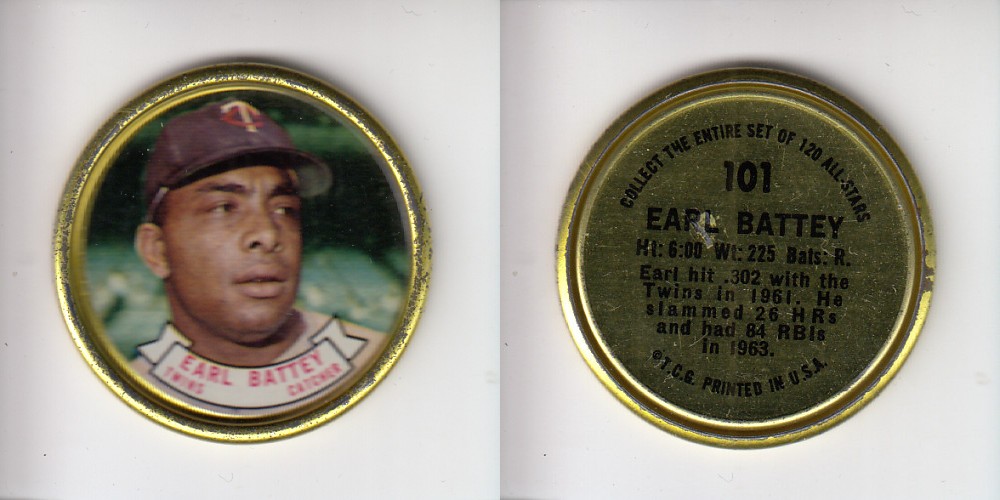 1964 TOPPS BASEBALL COIN #101 E. BATTEY photo 1964 TOPPS BASEBALL COIN #101 E. BATTEY photo