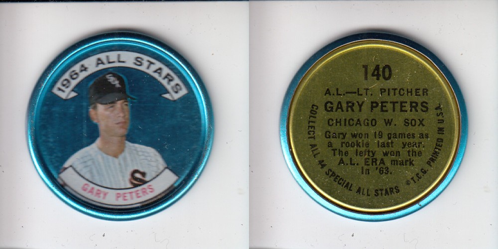 1964 TOPPS BASEBALL COIN #140 G. PETERS photo 1964 TOPPS BASEBALL COIN #140 G. PETERS photo