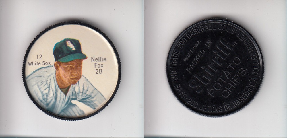1962 SHIRRIFF BASEBALL COIN #12 N. FOX photo 1962 SHIRRIFF BASEBALL COIN #12 N. FOX photo