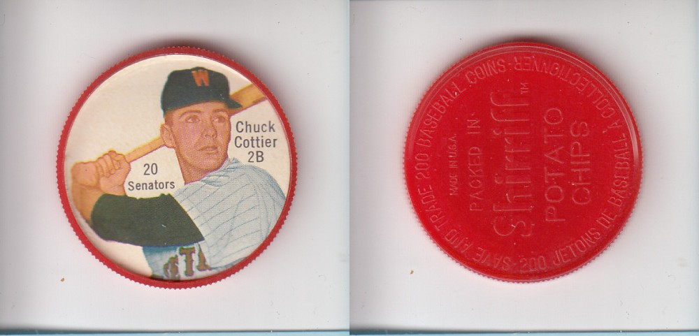 1962 SHIRRIFF BASEBALL COIN #20 C. COTTIER photo 1962 SHIRRIFF BASEBALL COIN #20 C. COTTIER photo