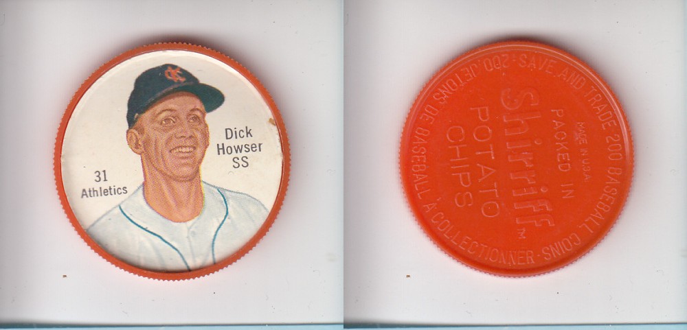 1962 SHIRRIFF BASEBALL COIN #31 D. HOWSER photo 1962 SHIRRIFF BASEBALL COIN #31 D. HOWSER photo