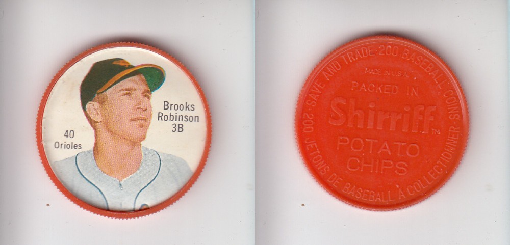 1962 SHIRRIFF BASEBALL COIN #40 B. ROBINSON photo 1962 SHIRRIFF BASEBALL COIN #40 B. ROBINSON photo