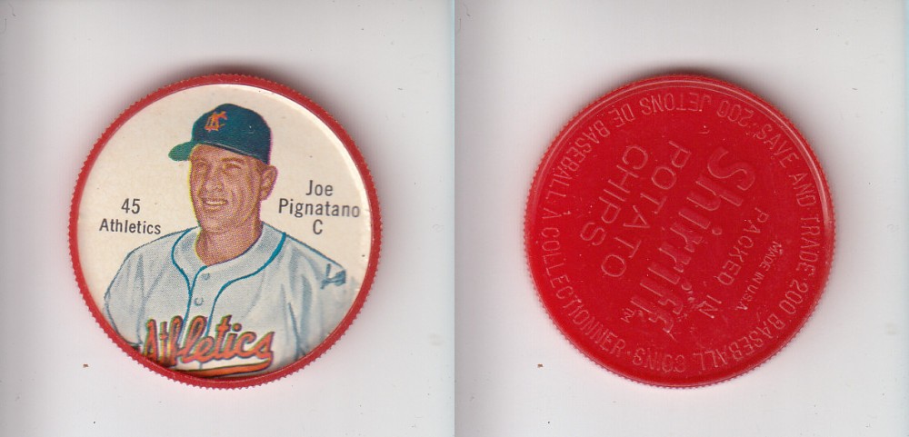 1962 SHIRRIFF BASEBALL COIN #45 J. PIGNATANO photo 1962 SHIRRIFF BASEBALL COIN #45 J. PIGNATANO photo