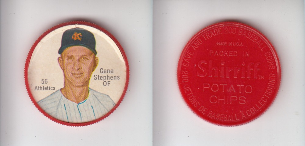 1962 SHIRRIFF BASEBALL COIN #56 G. STEPHENS photo 1962 SHIRRIFF BASEBALL COIN #56 G. STEPHENS photo
